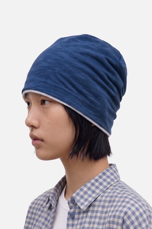 여름 얇은 라인 레이어드 슬럽 비니 남녀공용 모자 BEANIE / LAYERED SLUB / BLUE