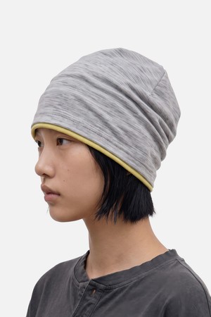 여름 얇은 라인 레이어드 슬럽 비니 남녀공용 모자 BEANIE / LAYERED SLUB / LIGHT GREY