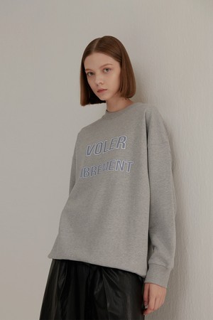 LETTERING PRINT UNISEX MTM T GREY