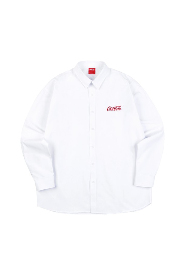 Coca-Cola - 긴팔셔츠 - Coca-cola needle shirts 화이트