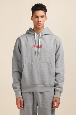 Coca-Cola Red Logo Hoodie 멜란지그레이