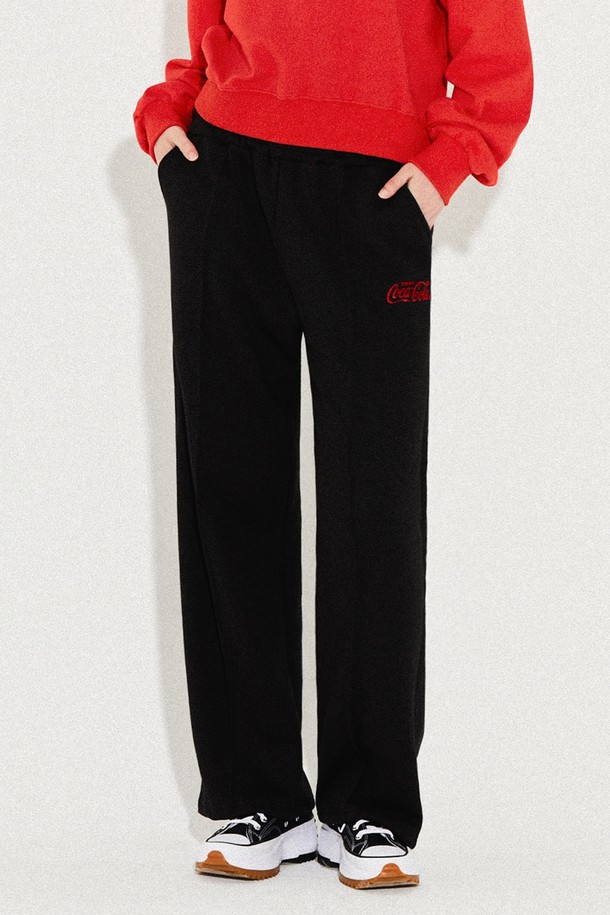 Coca-Cola - 롱/미디팬츠 - 코카-콜라 : Pin tuck wide pants 블랙