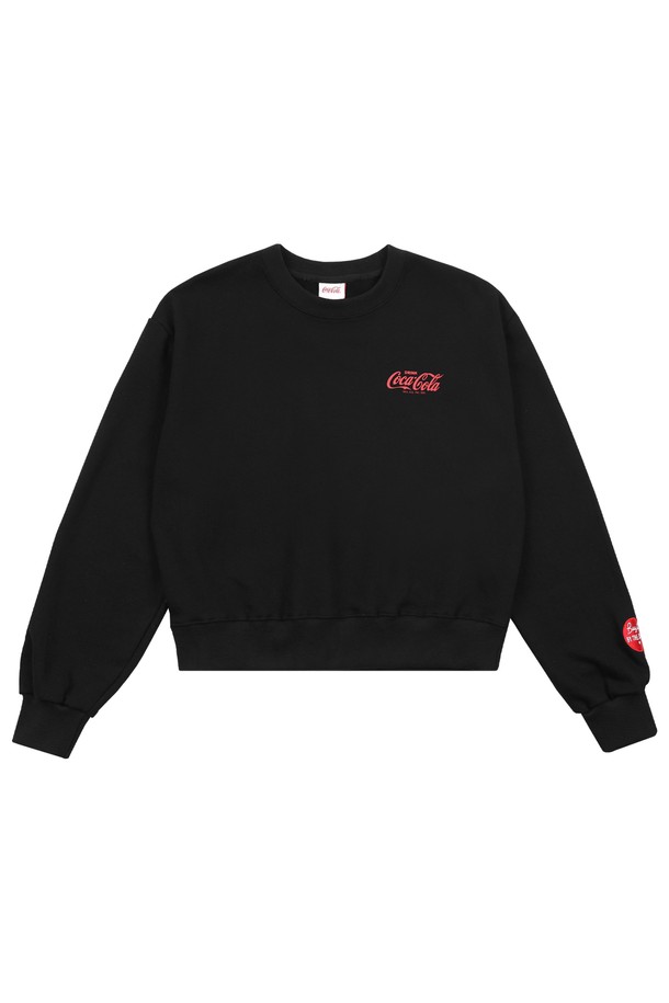 Coca-Cola - 스웻셔츠 - 코카-콜라 : Crop sweatshirt 블랙