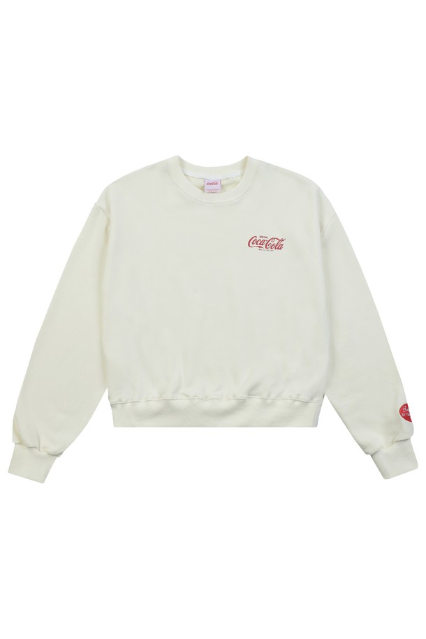 Coca-Cola - 스웻셔츠 - 코카-콜라 : Crop sweatshirt 화이트