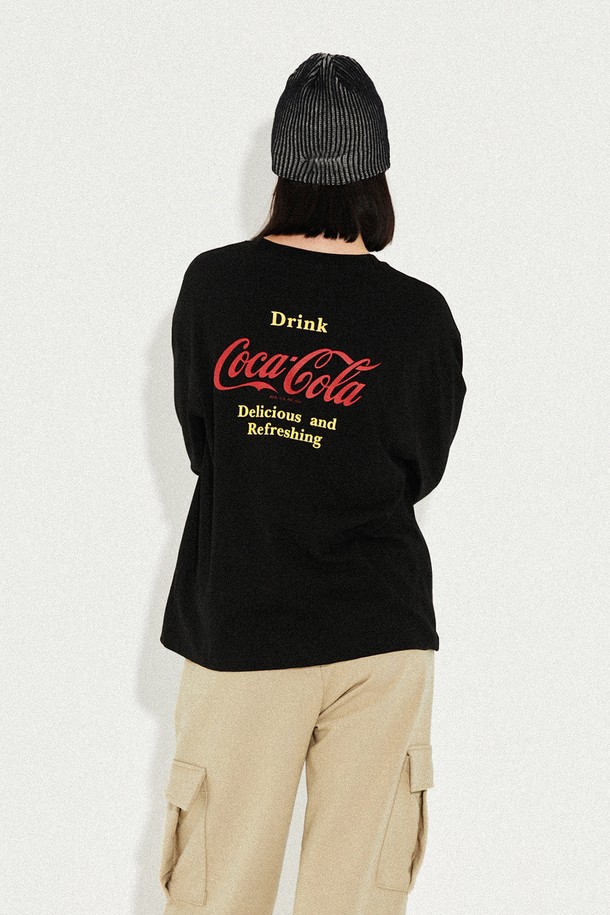 Coca-Cola - 긴소매 티셔츠 - 코카-콜라 : Drink logo long sleeve 블랙