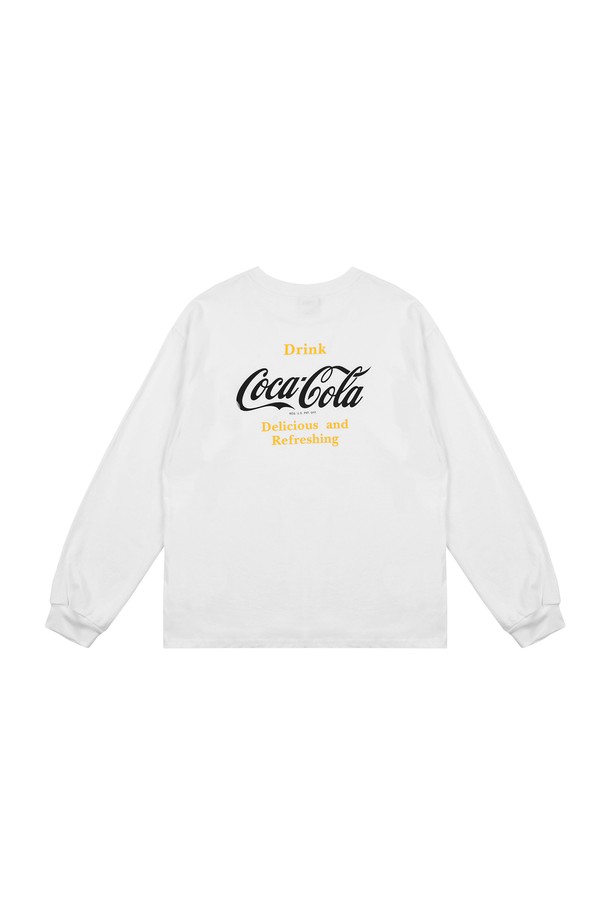 Coca-Cola - 긴소매 티셔츠 - 코카-콜라 : Drink logo long sleeve 화이트