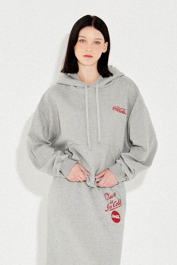 Coca-Cola - 후디 - 코카-콜라 : Coca-Cola logo hoodie 멜란지그레이