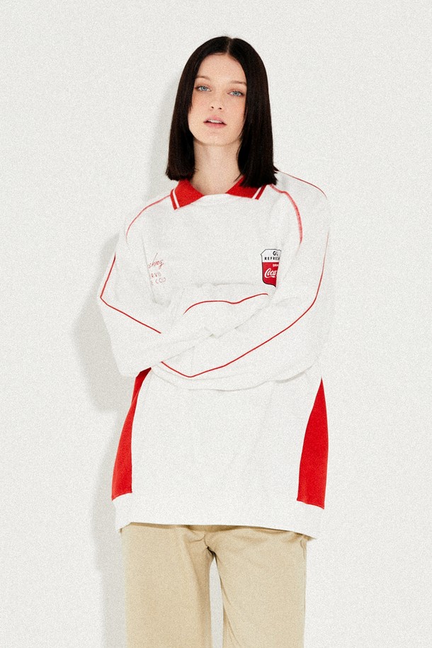 Coca-Cola - 스웻셔츠 - 코카-콜라 : Colorblock Sweatshirt 아이보리