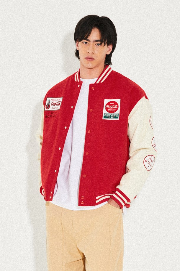 Coca-Cola - 블루종/점퍼 - 코카-콜라 : Coke Pack Stadium Jacket 레드