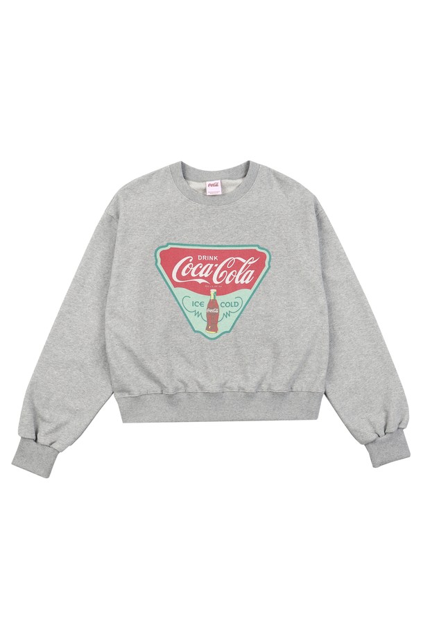 Coca-Cola - 스웻셔츠 - 코카-콜라 : Basic sweatshirt 멜란지그레이