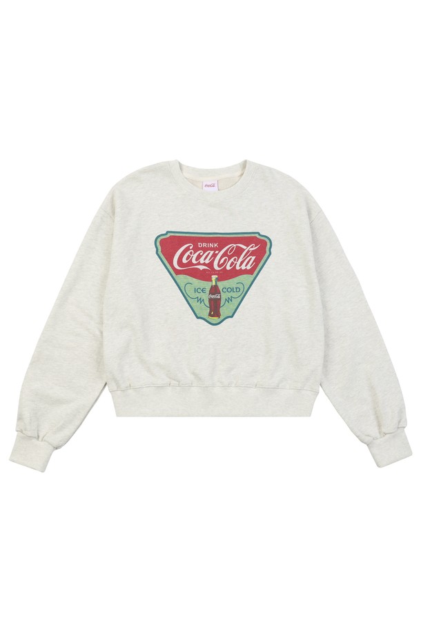 Coca-Cola - 스웻셔츠 - 코카-콜라 : Basic sweatshirt 오트밀