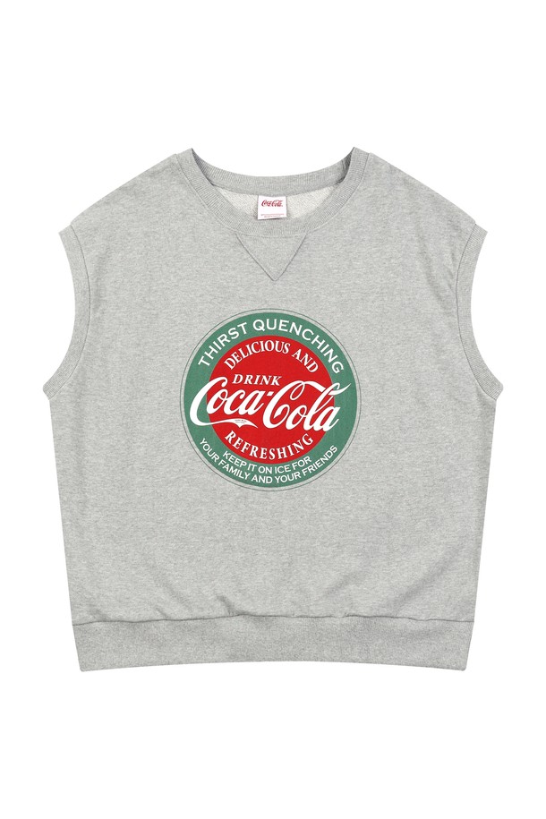 Coca-Cola - 민소매티셔츠 - 코카-콜라 : Coca-Cola circle vest 멜란지그레이