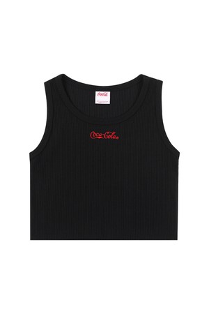 Coca-Cola Golgi crop tank top 블랙