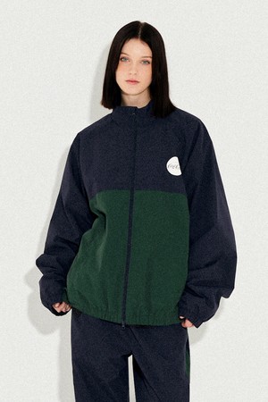 코카-콜라 : Retro Block Windbreaker 다크그린