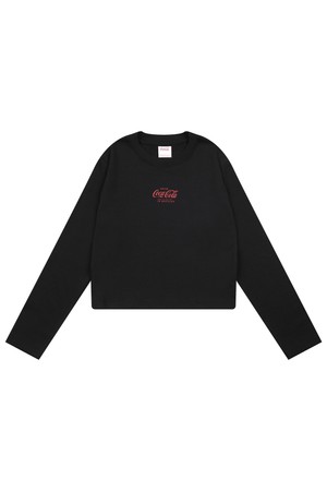 코카-콜라 : Crop long sleeve 블랙