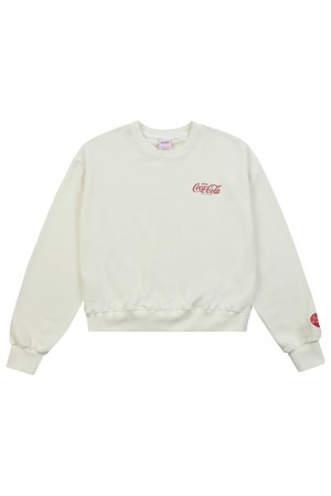 코카-콜라 : Crop sweatshirt 화이트