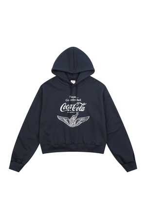 코카-콜라 : Coca-Cola wing crop hoodie 네이비