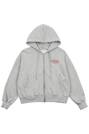 코카-콜라 : Logo hoodie zip-up 멜란지그레이