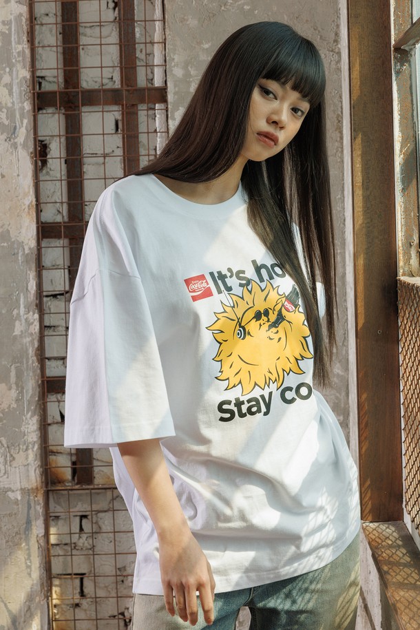 Coca-Cola - 반팔티셔츠 - 코카-콜라 : Stay Cool T-shirt 화이트