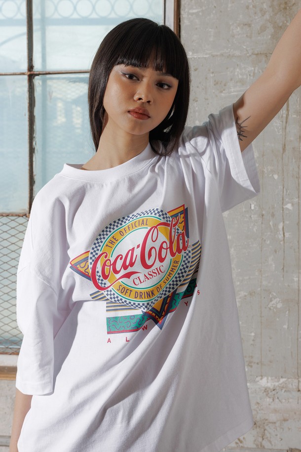 Coca-Cola - 반팔티셔츠 - 코카-콜라 : Shapes T-shirt 화이트