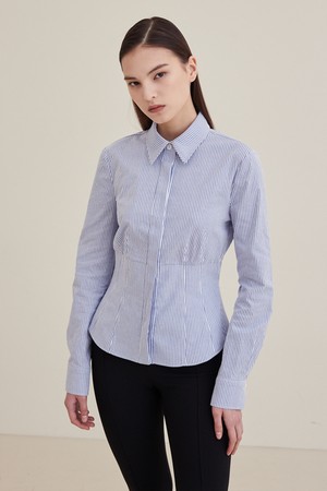 Body Contour Shirt - Blue Stripe