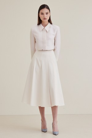 Pleated Skirt - Ivory