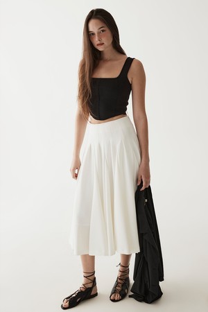 Flowly Panel Skirt - Ivory