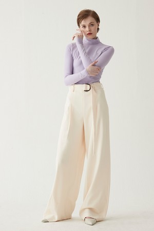 HighWaist Classic Wide Pants - Ivory