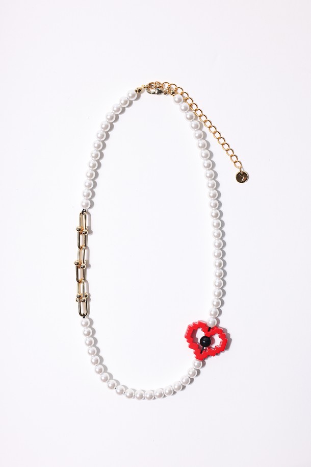 VERRYTASTE - 목걸이 - LOVE Necklace - Pearl White