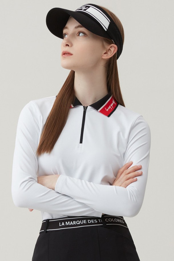 le coq sportif golf - 긴팔 티셔츠 / 후디 - 여성 카라 포인트 베이직 티셔츠 (GO122LTL23)