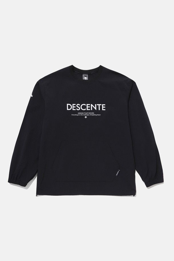 DESCENTE - 긴팔티셔츠 - 그래픽 우븐 맨투맨 블랙(SP123UWH11)