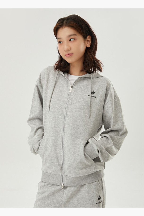 le coq sportif - 자켓/점퍼 - 더블텐션 후드 집업 그레이(QP123LFT13)