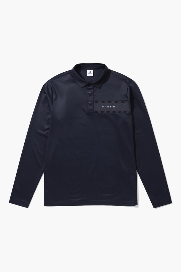 le coq sportif golf - 긴팔티셔츠 - 남성 인터록 pk 제원단에리 티셔츠 (GP121MTL12)