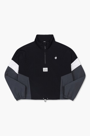 [에슬레저] 여성 우븐 스판 컬러블럭 아노락 블랙(QO322OJK81)