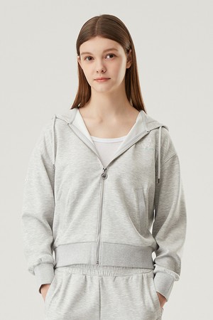 여성 더블텐션 후드 집업 그레이(QP122OFT11)