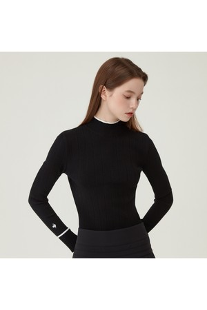 여성 골조직 하이넥 스웨터 (GO322LKP96)