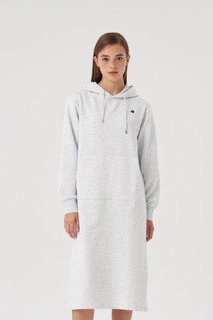 [에슬레저] 여성 기모 후드 원피스 그레이(QO422OOPO3)