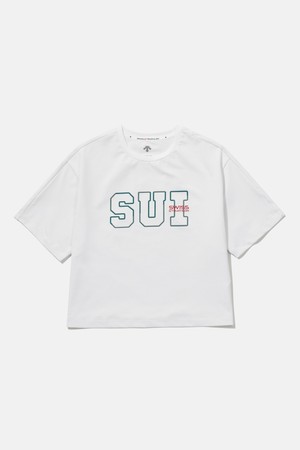 SUI 팀 여성 크롭 티셔츠 화이트(SP222ITS53)
