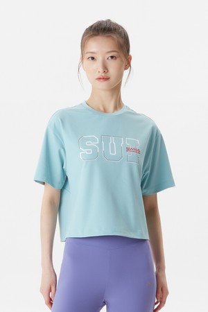 SUI 팀 여성 크롭 티셔츠 민트(SP222ITS53)
