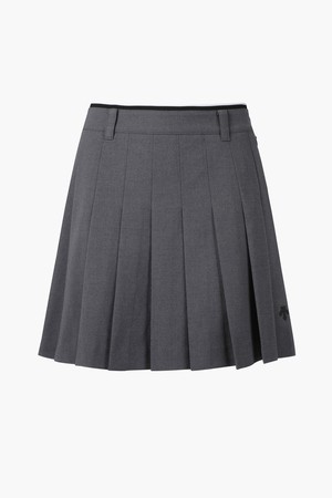 여성 밴드 디테일 플리츠 스커트 (DO32WFSK93)