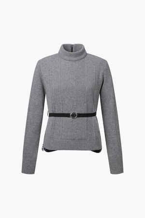 여성 믹스 반집업 니트 (DO42WFKPO2)