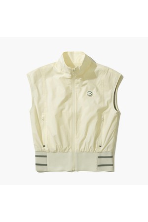 여성 풀집업 하이넥 우븐 베스트 (GO322LWV81)