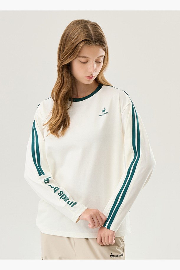 le coq sportif - 긴소매 티셔츠 - 선데이 긴팔티 아이보리(QP323TRL82)