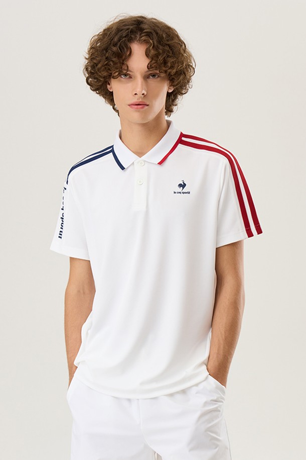 le coq sportif - 반소매 티셔츠 - 선데이 피케 폴로티 화이트(QP323TTS82)