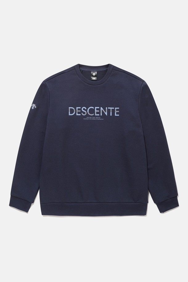 DESCENTE - 긴팔티셔츠 - 스포츠테리 그래픽 맨투맨 네이비(SQ123UHT11)