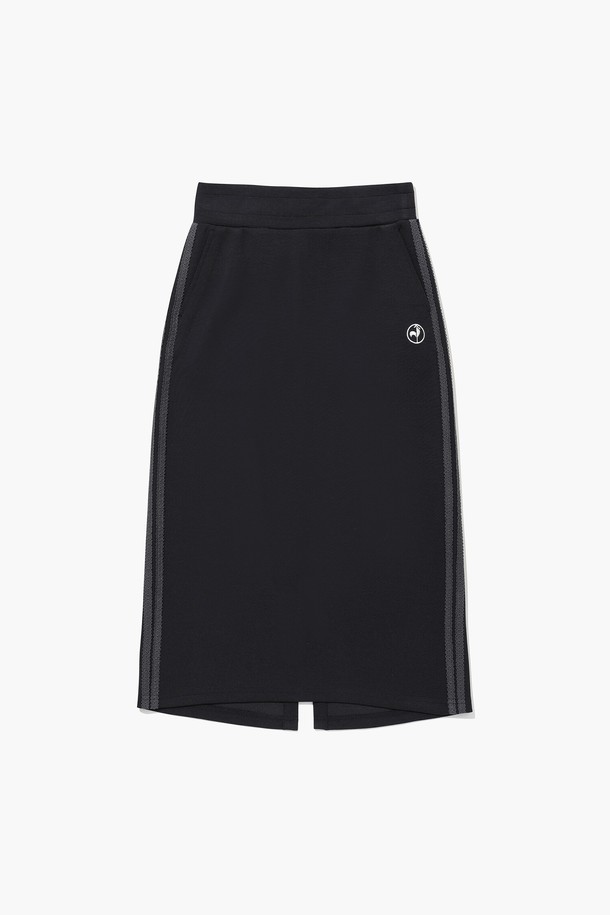 LE COQ SPORTIF - 스커트 - 우먼스 모달 더블텐션 미디 스커트 - 블랙(QQ122OSK12)