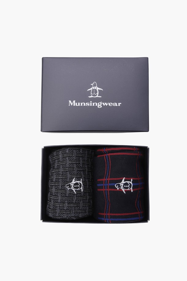 MUNSINGWEAR - 양말 - 남성 클래식 신사 양말 SET (2 PAIR) 블랙(MP321MSO75)