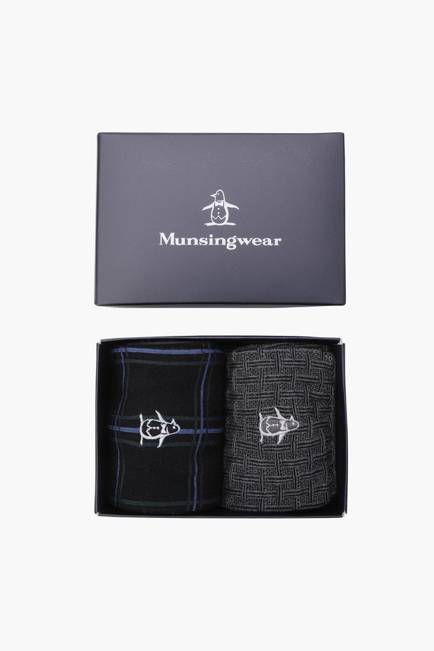 MUNSINGWEAR - 양말 - 남성 클래식 신사 양말 SET (2 PAIR) 멜란지그레이(MP321MSO75)