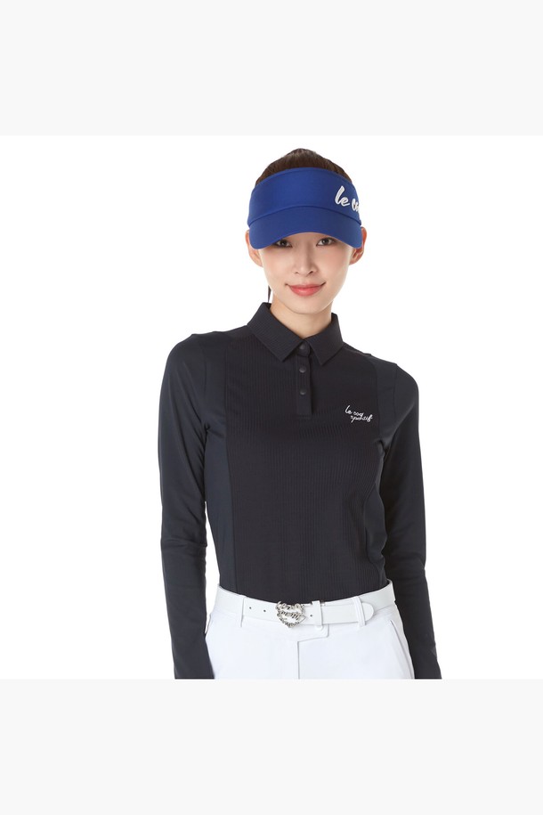 le coq sportif golf - 긴소매 티셔츠 - 여성 골조직 믹스 제원단 에리 티셔츠 (GP322LTL81)