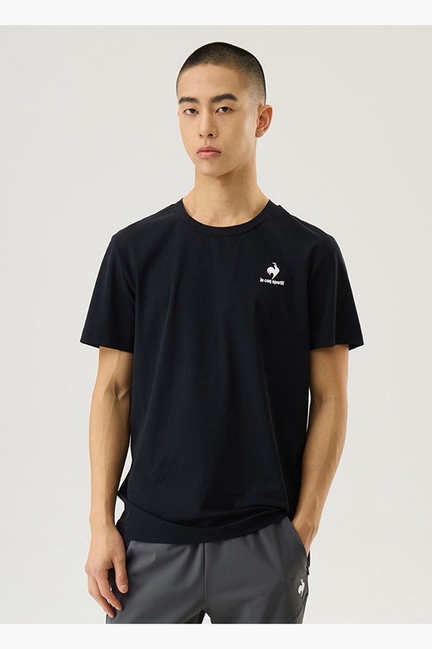 le coq sportif - 반소매 티셔츠 - 트리코트 로고 반팔티 - 블랙(QQ123ERS31)